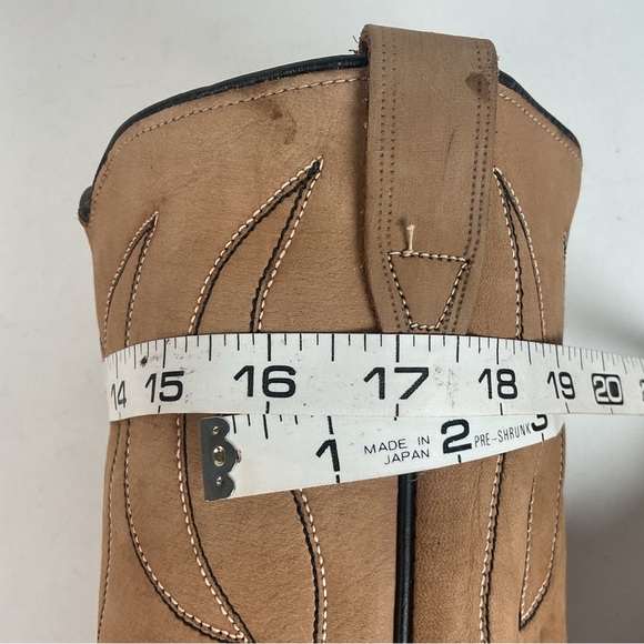 1960s Rodeo Suede Cowboy Boots 11.5 D Rough Out USA Made - Picture 7 of 16